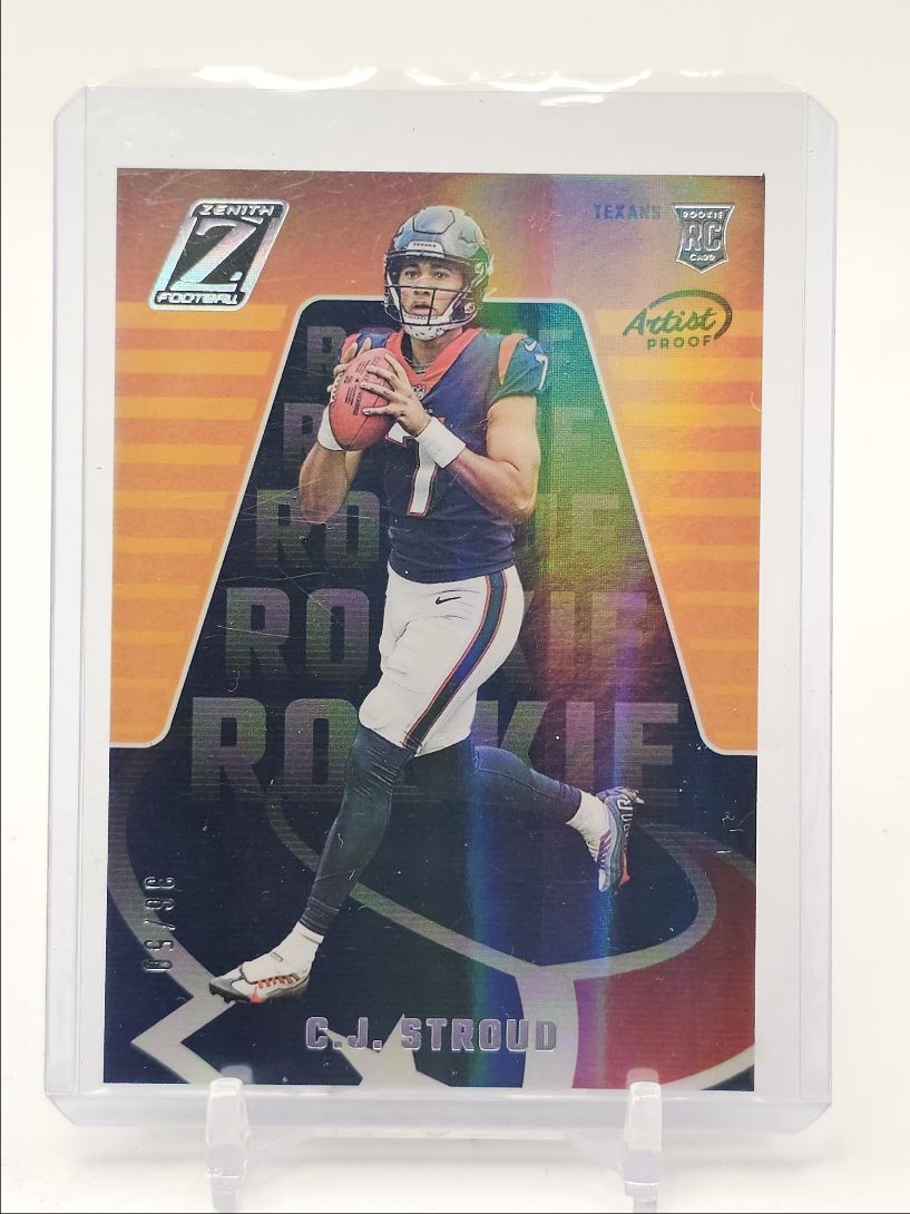 C.J. STROUD 2023 ZENITH ARTIST PROOF ROOKIE SILVER TEXANS RC /50 Q5939