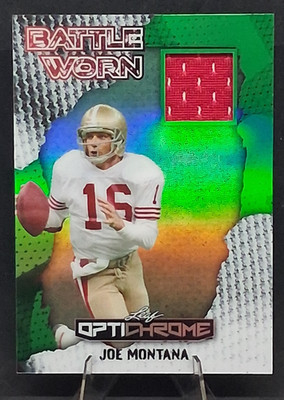 2025 Leaf Optichrome JOE MONTANA GAME WORN JERSEY PATCH RELIC Limited 1/6