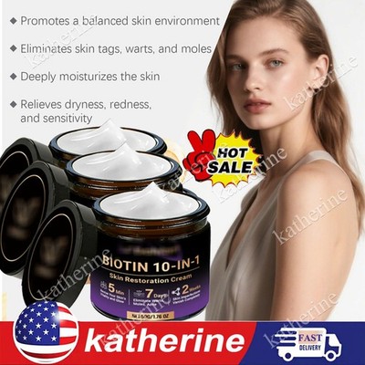 1-3PCS Biotin 10-in-1 Skin Restoration Cream, 2026 New Skin Treatment Cream ~US