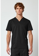 Scrubs Cherokee Workwear Revolution Men V Neck Top WW670 BLK Black Free Shipping