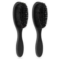 Mozeat Lens Hair Brush, 2 PCS Natural Boar Bristle, ABS Handle Bristle