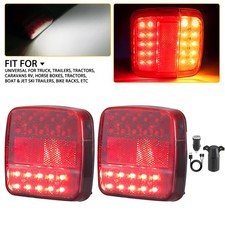 2x 7pin Led Magnetic Wireless Trailer Taillight Kit For 5-- Functions Automotive