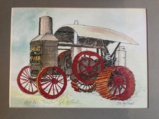 Signed J. R. Guthart Colored Hart Parr Print
