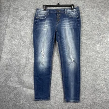 Vigoss The Chelsea Skinny Jeans Womens  Waist 29 Length 30 Distressed Nice Fade