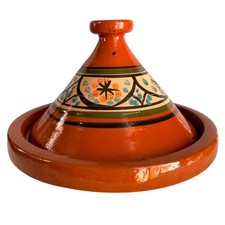 Tajine XL 35 cm in Terracotta Dipinta a Mano – Pentola Tradizionale Marocchina