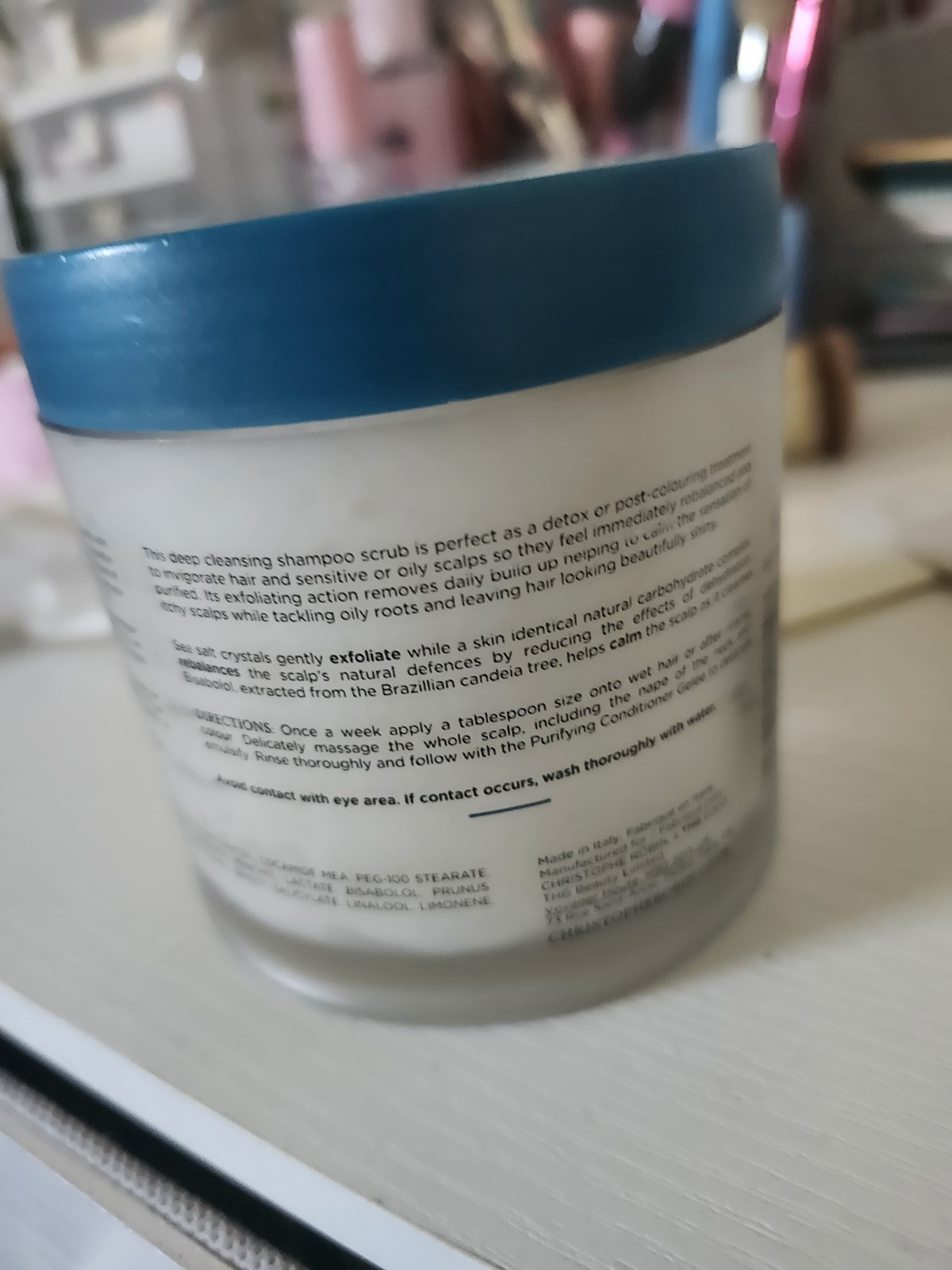 Christophe Robin Cleansing Purifying Scrub with Sea Salt 8.4oz New 