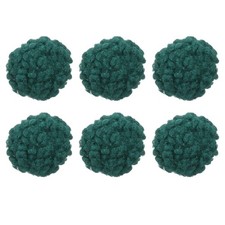 6 Pcs Crafts Pom Poms Balls, 4-5cm 1.5-1.9Inch Yarn Pom Poms, Dark Green
