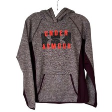 Under Armour ColdGear Loose Hoodie Small Maroon Heather Activewear