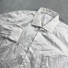 Eton Contemporary Fit White Dress Shirt Mens 18.5 47 Wide Spread Collar Long Slv
