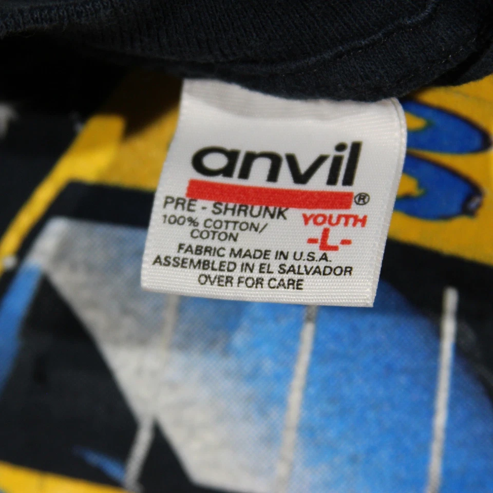 Camiseta NASCAR Vintage Años 90 Juvenil L Negra M&M Ernie Irvan AOP Racing Rocket Foto 4 de 4