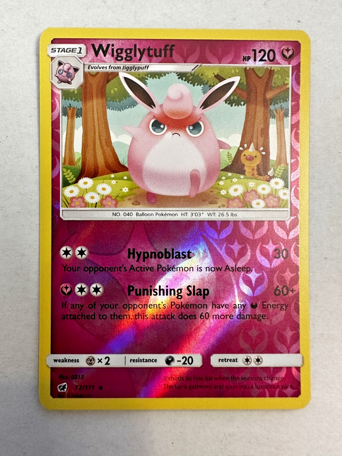 Wigglytuff 72/111 Rare Reverse Holo Pokemon Crimson Invasion NM