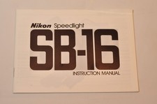 Nikon Speedlight SB-16 Instruction Manual, Original c1983, Not a Copy 