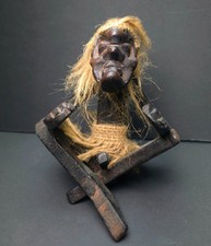 Vintage African Tribal Folk art Hand Carved Wood Tiki Figure