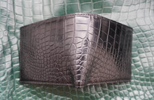 Black Genuine Crocodile Belly Leather Skin MEN'S BIFOLD Wallet X27
