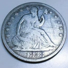 1858-S Seated Liberty Half Dollar Beautiful Coin Rare Date