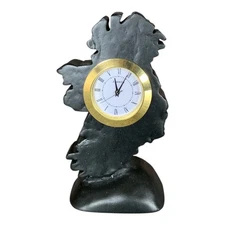 Map of Ireland Clock 8cm Bog Turf Freestanding Irish Made St Patrick's Gift