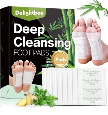 Ginger Bamboo Foot Pads Detox Patch Pain Relief Better Sleep 50 Pads (Pack 5)