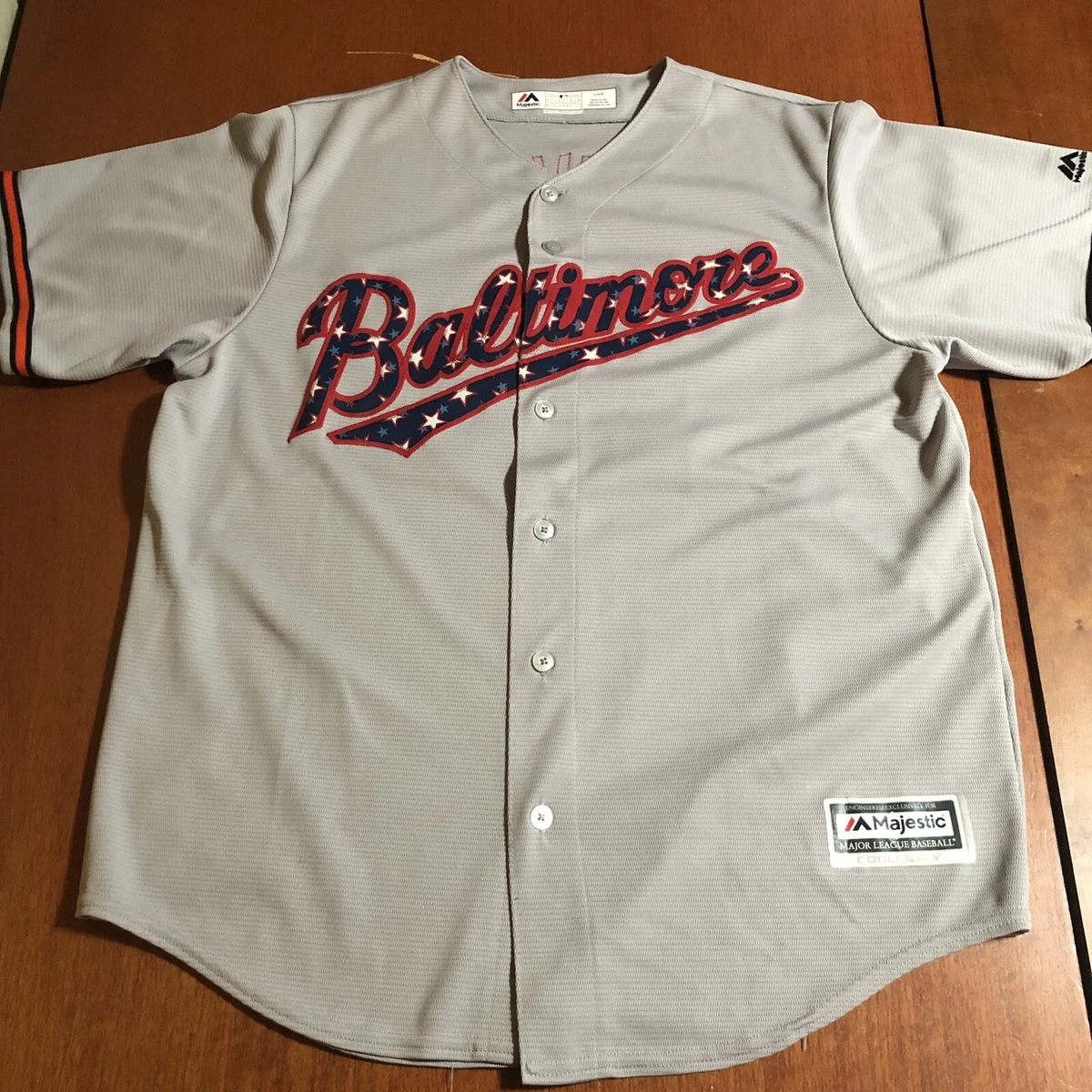 Majestic Chris Davis Baltimore Orioles Stars & Stripes MLB Jersey USA July  4th L