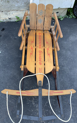 Vintage 1950 s Wood / Metal Lightning Guider w/ Back, One Original Owner - RARE