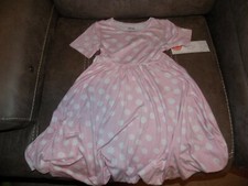Posh Peanut Pink Polka Dot Short Sleeve Twirl Dress Size 6T Girl's NEW