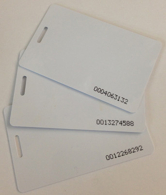 (10) uAttend compatible proximity badge cards (RFID 125 KHz thin ISO 0.8 mm)