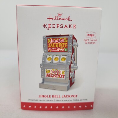 Hallmark Christmas Ornament JINGLE BELL JACKPOT Magic Motion Light Sound 2015