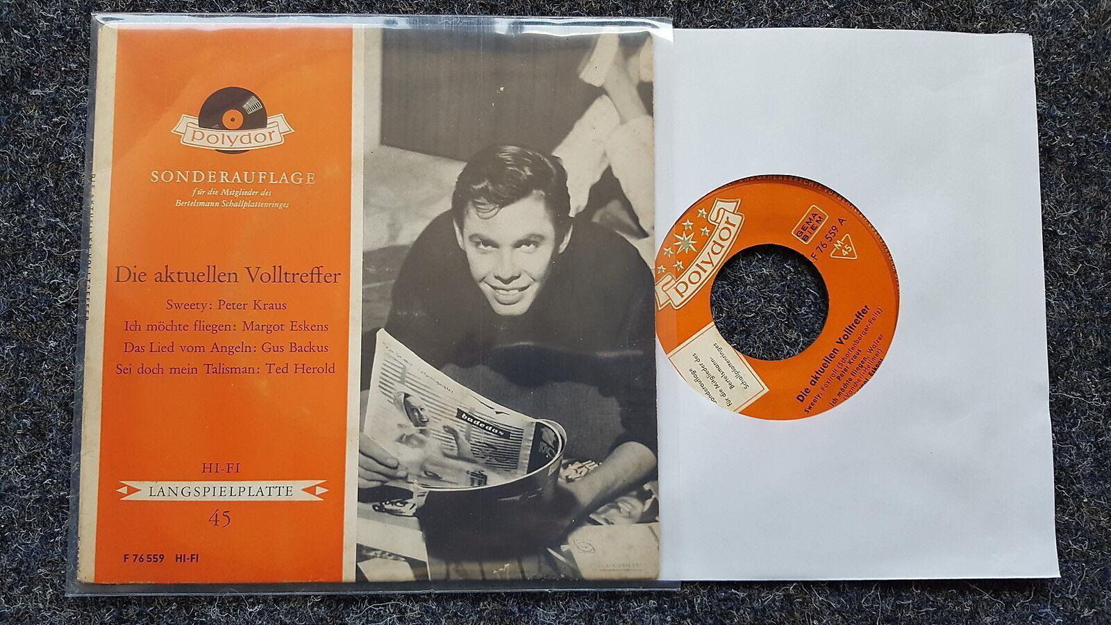 7"" EP Single Vinyl Die aktuellen Schlagervolltreffer - mit Peter Kraus, Ted Hero