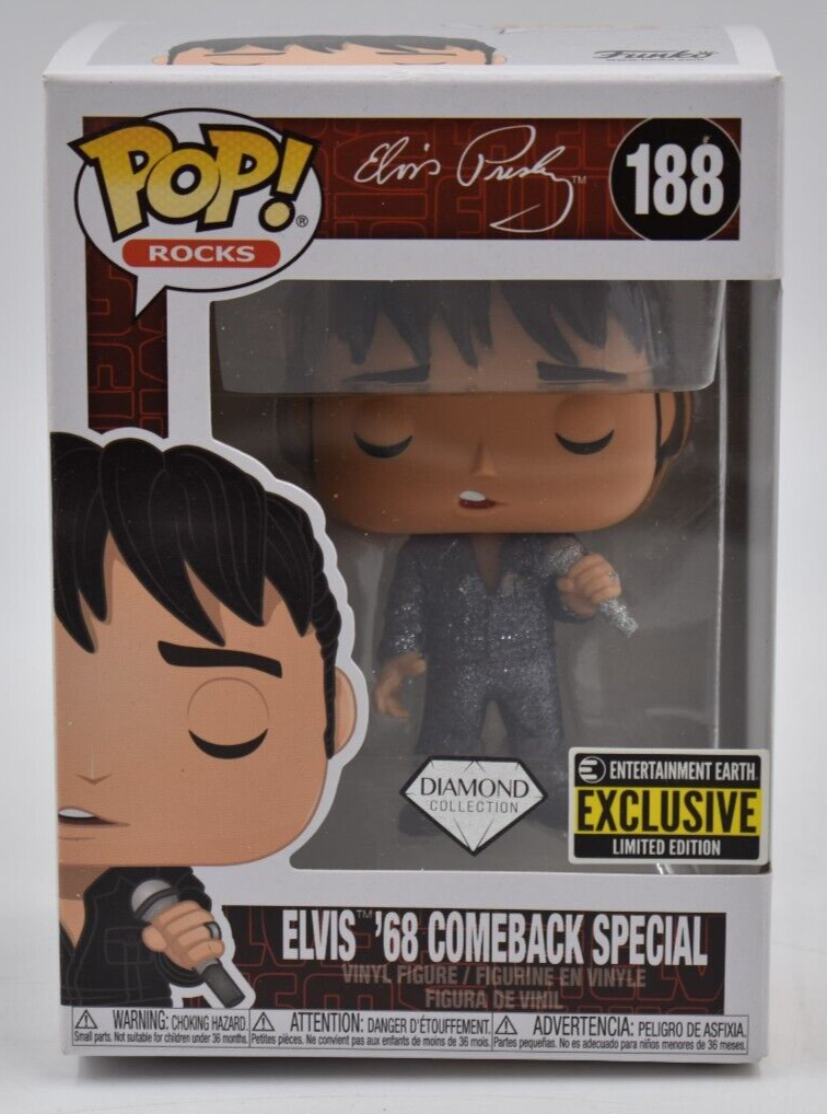 Funko Pop! Rocks ELVIS PRESLEY 1968 DIAMOND EDITION 188 With