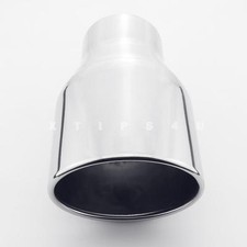 3 In 8.27 Long Rolled Slanted Oval Out Stainless Steel Exhaust Tip Tailpipe