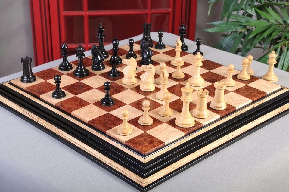 The New York 1924 Luxury Chess Set - Pieces Only - 4.2" King - Genuine Ebony - Image 2 of 4