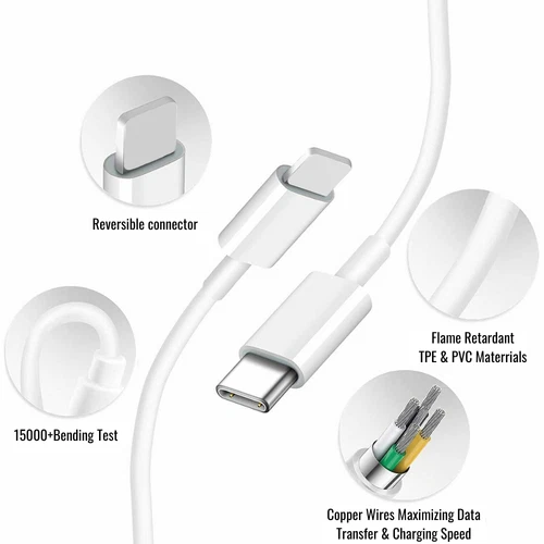 Fast Charger USB-C Charging Cable For iPhone 14 13 12 11 Pro Max XR 8 Plus iPad - Picture 4 of 13