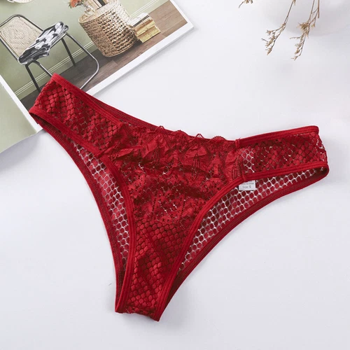 4er-Pack Set Sexy Damen Höschen Unterwäsche Spitze durchsichtig Slips Unterwäsche Set - Bild 9 von 16