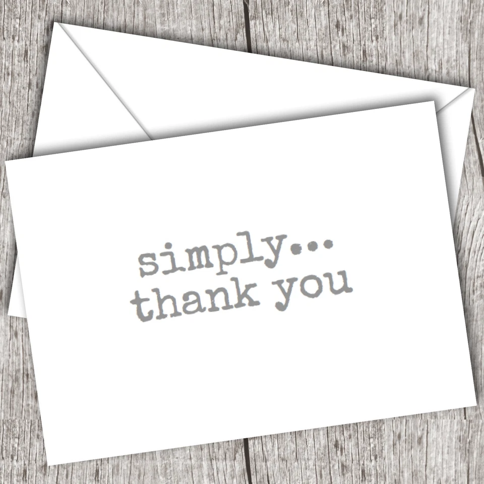 DAYDREAMING DAISY 'Simply... thank you' General Thank You Cards - Fast Post - Folded