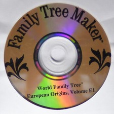 Broderbund Family Tree Maker Data CD  E1 World Family Tree European Origins