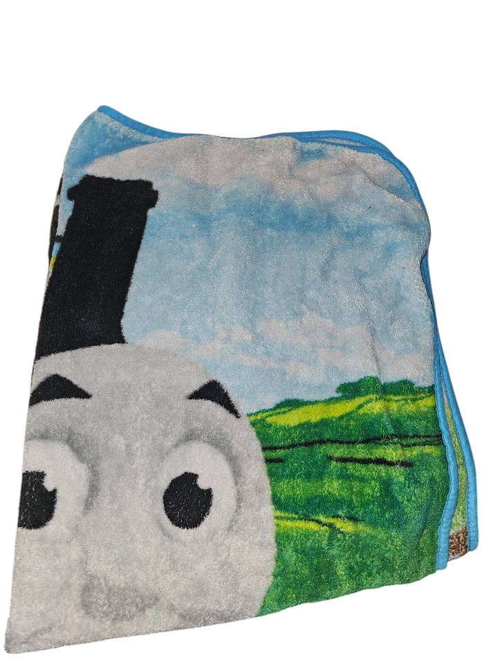 Vintage Thomas the Train Baby Blanket Luxe Fleece Plush Throw Security Lovey - Image 2 of 2