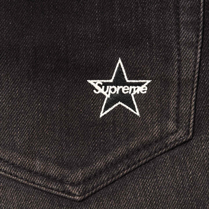Supreme Distressed Loose Fit Selvedge Jean Washed Black | eBay