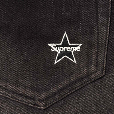 Supreme Distressed Loose Fit Selvedge Jean Washed Black | eBay