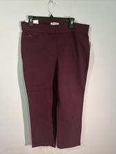 Nine West Womans 14 Burgundy Wine Tasting Heidi Pull On Pant