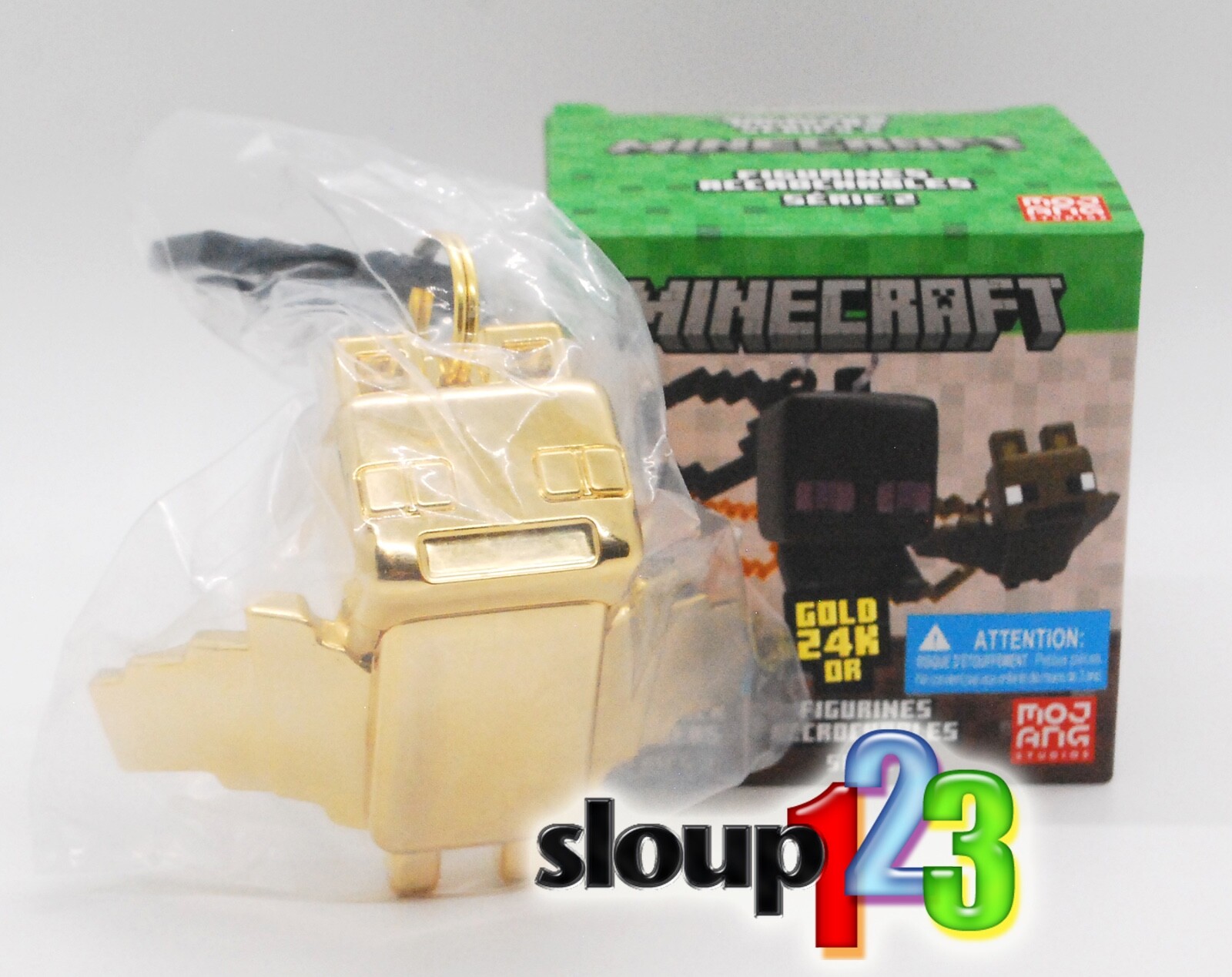 Minecraft Gold 24k Chase Bat Hanger Series 2 Variant-image