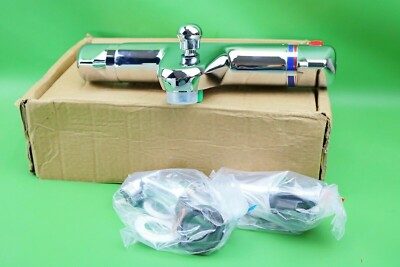 Inta Plus Chrom Thermostat Bad Dusche Mischbatterie Deck Montage Säulen PL30020CP