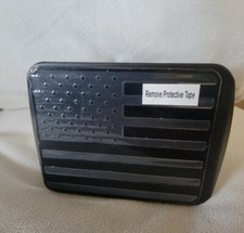 Usa Us American Flag Black Metal Trailer Towing Hitch Cover Fits 2 Receivers