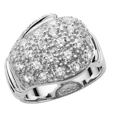 Anello Guantone da Boxe Uomo Argento Sterling Fidanzamento Uomo Punzonato Taglia T-Z+1