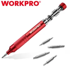 WORKPRO 24-in-1 Precision Screwdriver Multi-Bit Screwdrivers w/S2 Steel Bits Red