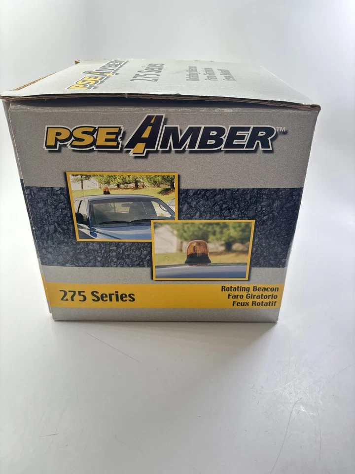 PSE Amber 275AH 55W STD 12 Volt Permanent Magnetic Mount Rotating Beacon Code 3 - Image 3 of 4