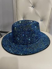New Custom Made Fedora hats With Full Bling Rhinestone.