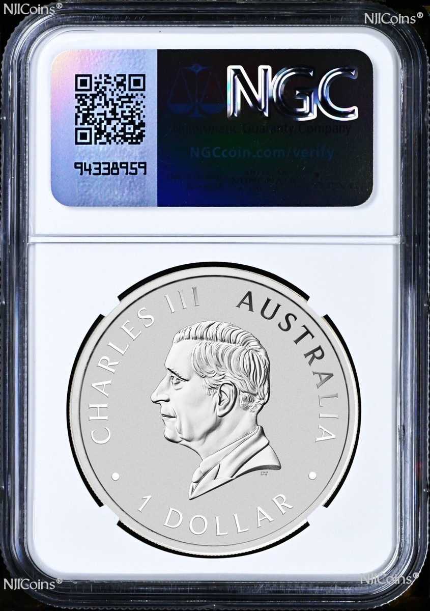 2014年 オーストラリア クーカバラ 1ドル 銀貨 MS 70 NGC ワライカワセミ（KOOKABURRA）純銀 1オンス】2014年