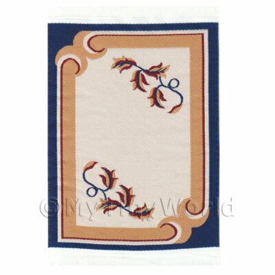 Puppenstube Art Deco kleiner rechteckiger Teppich / Rug 