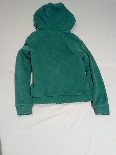Hanf HoodLamb Damen grün Bio Baumwolle/Hanf Hoodie XS Reißverschluss Kunstfellfutter - Bild 8 von 10