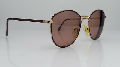Vintage CADORE MODA Burgundy Sunglase Made in Italy Vintage Cadore Moda Rio Gold burgundy Oval Sunglasses FRAMES  main image 3