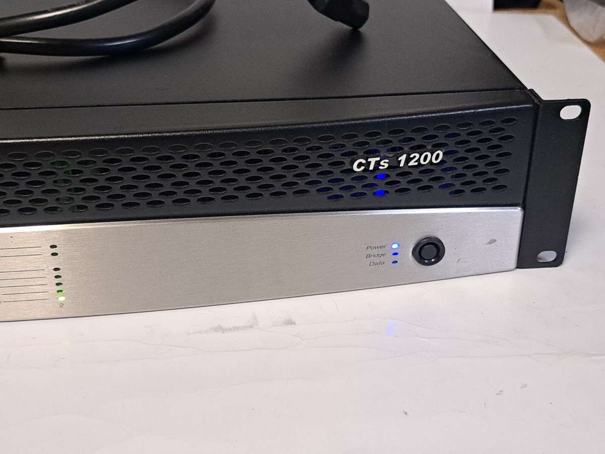 Crown CTS-1200 Two Channel Power Amplifier BBY input card TESTED